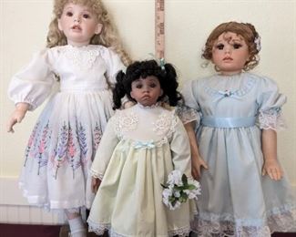 Flower Girls Porcelain Dolls