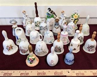 Flowers And Cherubs Porcelain Bell Collection