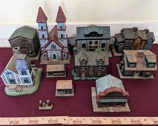 Hand Painted Ceramic Village