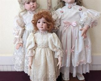 Lace And Roses Porcelain Dolls