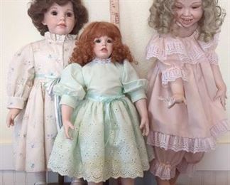 Pastels And Butterflies Porcelain Dolls