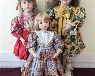 Sunflowers And Picnics Porcelain Dolls