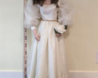 Very Large Beauty In Off White Porcelain Doll