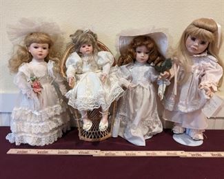 Visions In Lace Hand Painted Porcelain Dolls