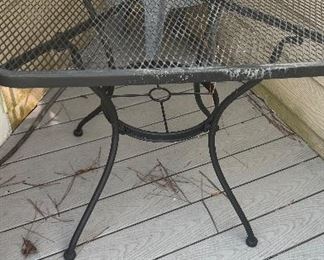 Vintage Extended metal patio table
