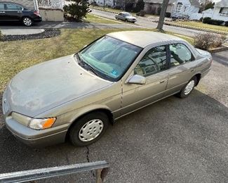 1997 Toyota with 92k miles auto with paint issues on hood, otherwise body is good, hasn’t been run for three years..  AS IS