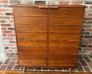 Mid-Century Modern 2 Door Audio Cabinet (33"W x 24"D x 39"H)