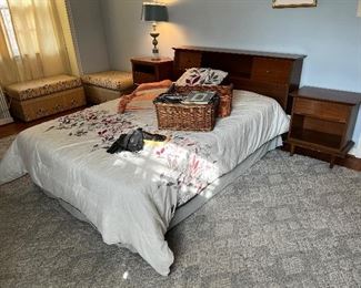 Mid-Century Full Sized sliding door headboard