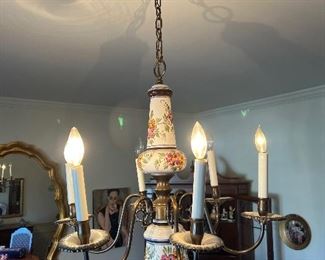 Vintage porcelain chandelier     