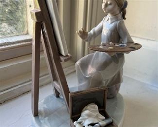 Lladro girl painting