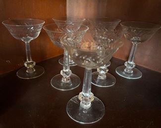 Heisey wine glasses (7pc)