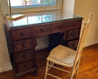 Antique 8 Drawer Desk