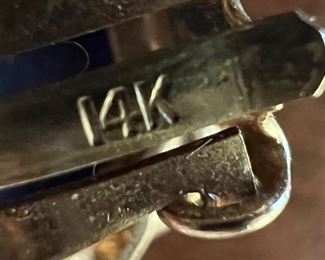 14K Gold & Lapis Bracelet & Earrings