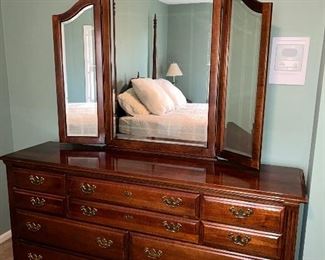 Dresser and mirror