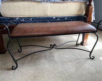Wrought iron bench