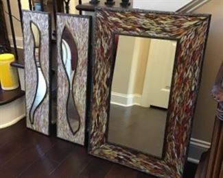 Handmade stained glass mirrors 