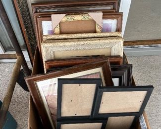 Multiple sizes of old picture frames