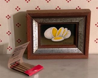 tiny painting of hard-boiled egg