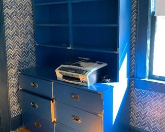 blue campaign 1970s dresser