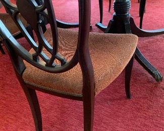 Back of Federal-era carved shield chair