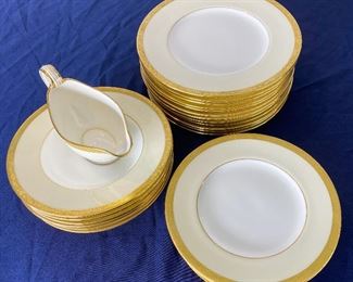 Antique Minton china, gold-rimmed