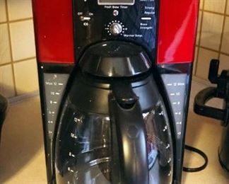 Mr. Coffee 12 Cup Programable Coffee Maker, Rival Electric Skillet, And Crock Pot Slow Cooker Missing Glass Bowl
