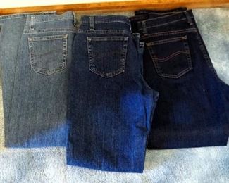 Lee Ladies Relaxed Straight Leg Denim Jeans, Size 10, Qty 3
