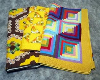 Vintage Patch Quilts, Qty 3, 100" x 86", 96" x 88", And 82" x 70"
