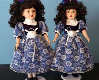 Hand Painted Porcelain Doll Collection, Qty 8