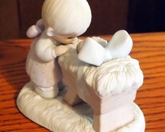 Precious Moments Porcelain Figurines, Qty 5, See Description For Figurine Titles