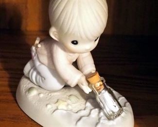 Precious Moments Porcelain Figurines, Qty 5, See Description For Figurine Titles