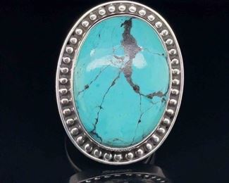 Nicky Butler NB India Oval Turquoise Cabochon Ring (Limited Edition, Numbered)