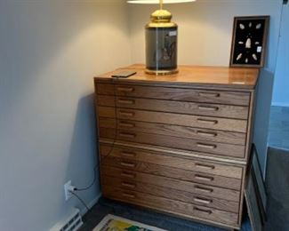 10-Drawer Danish filing cabinet