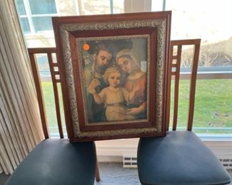 Beautiful painting of Joseph, Mary and Jesus