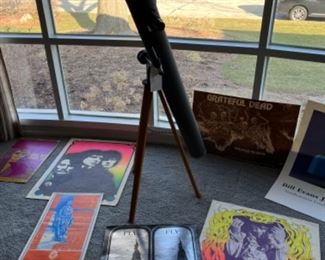 Posters; telescope, artwork