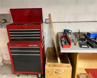 Tools and Craftsman tool cabinet