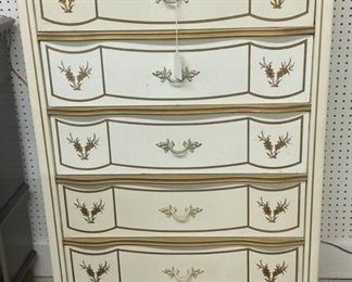 French Provinicial 5 Drawer Chest