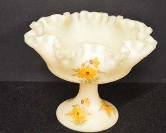 Fenton Compote Artist Signed