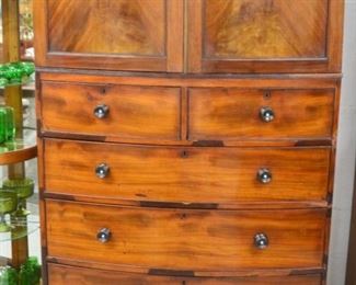 Antique English Linen Cabinet