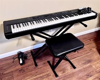 Yamaha P 80 electric piano / keyboard with stand and piano bench