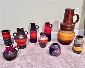 Fat Lava Signed Pottery vases