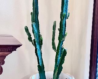 12 gallon, crock and cactus