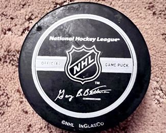 National Hockey League official game puck