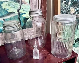 Vintage jars and vintage bottles