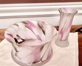 Kosta Boda bowl and vase