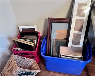Picture frames and basket