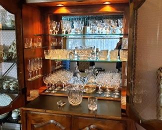 Block Crystal, Shannon Crystal, Waterford Crystal on Ethan Allen Furniture 