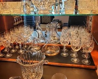 Block Crystal, Shannon Crystal, Waterford Crystal on Ethan Allen Furniture 