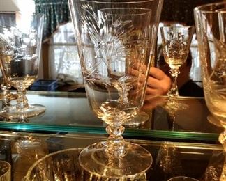 Block Crystal, Shannon Crystal, Waterford Crystal on Ethan Allen Furniture 