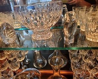 Block Crystal, Shannon Crystal, Waterford Crystal, Baccarat on Ethan Allen Furniture 